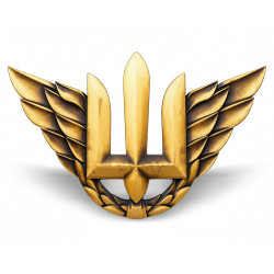 Air Force Beret Brass Badge of the Armed Forces of Ukraine