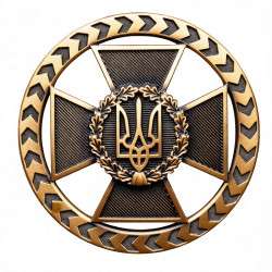 Beret Brass Insignia of Ukraine Border Guard #2