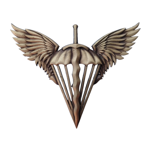 Beret Brass Insignia of Ukrainian Airborne troops