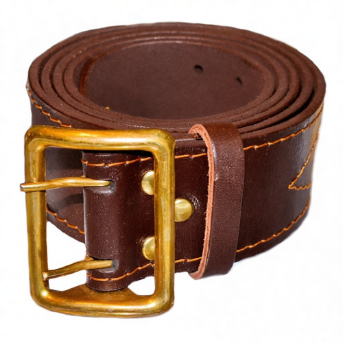 Officers Brown Leather Belt. Ukraine